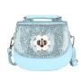 New arrival leather kid mini single crossbody bag fancy sequins little girl handbag