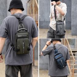 Nylon Cloth  Hiking Waist Bag Fanny Pack with Water Bottle Holder for Men Pouch Hip Bum Bag Chest Sling Bag