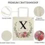 Gelory Recycled Large Book Tote Gift Bag Eco Friendly Women Canvas Tote Bags Reusable Grocery Shopping Bags