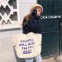 Gelory Wholesale Japanese Students Large Capacity Portable Cloth Bags Custom Logo Canvas Single Shoulder Bag