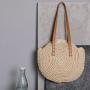 OEM373 Fashion Straw Beach Bag Vintage Handmade Woven Shoulder Bag Raffia Rattan Bags Bohemian Summer Vacation Casual purse