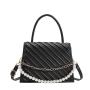 Pearl Chain Ladies Handbags Women Bag Pure Color Pu Women Shoulder Bag Diamond Lattice Fashion Women Bags JY220820