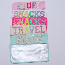 Stock New Large Capacity Ladies Makeup Accessories Pouch Clear PVC Portable Travel Zipper Embroidered Cosmetic Toiletry Bag
