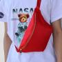 Christmas Fanny Pack Print Embroidery Design Customization Nylon Belt Bags Red Green Crossbody Adjustable Strap Nylon Bag