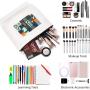 Gelory Zipper Canvas Makeup Pouches Women Travel Cosmetic Bags Portable Travel Makeup Bag With Zipper