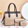 New wholesale luxury leather fashion quilted leather handbags set women's large capacity women's shoulder bags 2024