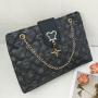 Embroidery tote bag ladies bag 2024 new women's shoulder bag diamond chain crossbody Korean printing handbag