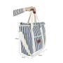 Pleasure Cooler Bag - Cute Lunch Bag in Blue Crew Stripe  Fits Lunch or 12 Drinks Insulated & Leakproof Lining Hands-Free