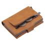 Hot sale leather card holder rfid wallet leather metal credit card holder wallet with coin purse