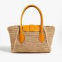 Elegant Manufacturer Pu Leather Raffia Womens Tote Bags Wholesale Designer Large Straw Beach Bag Custom Logo Womens Handbags