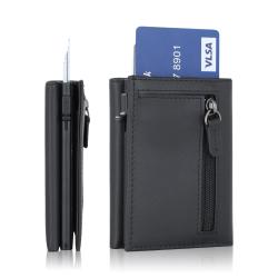Custom RFID blocking aluminum pop-up wallet for men