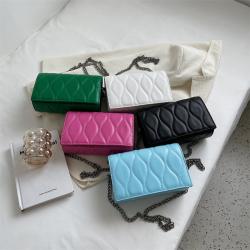 Summer 2022 Ladies Designer Bags Chain Small Square Women Shoulder Purse Pu Quality Korean Style Fashion Women Bags Shoulder