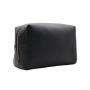Wholesale cosmetic bags luxury soft leather travel make up bag with custom logo