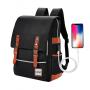 Custom Lightweight Retro Outdoor Large Capacity Travel Backpack School Bag Business Notebook Backpack with USB Port