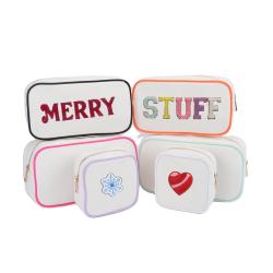 New Trends Waterproof Heavy Duty Cotton Makeup Bag Custom Canvas Makeup Zipper Standup Pouch Women Cosmetic Bag