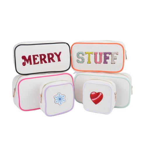 New Trends Waterproof Heavy Duty Cotton Makeup Bag Custom Canvas Makeup Zipper Standup Pouch Women Cosmetic Bag