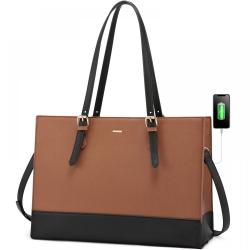 2022 LOVEVOOK 15.6 Inch Waterproof PU Leather Computer Bags ladies Business Office Work laptop Bag fashion women handbags
