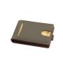 Slim genuine leather wallet men rfid blocking front pocket card wallet bifold minimalist wallet with pull tab