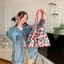 ZR891 Shopping Bag Cloth Cotton Printing Fashion Woman Tote Bag Drawstring Environmentally Friendly Shopping Underarm Bag