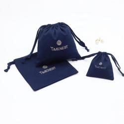 Customized Cotton Twill Drawstring Gift Jewelry Packaging Cosmetic Dust Bag Small Muslin drawstring Makeup Cosmetic Pouch