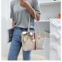 KBW213 New Fashion Women Straw Bag Simple Texture Shoulder Beach Bag Large Capacity Travel Tote Bag For Ladies