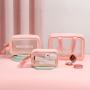 KBW118 Hot Selling Portable Waterproof Cosmetic Bag with Large Capacity PU Transparent Travel Storage Bag For Women