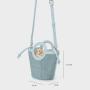 2024 Wholesale Woven Travel Sling  Bucket Bag Shoulder Cross body Beach Purse Bucket Bag Straw Bamboo Handbag for Women