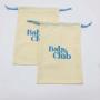 Custom Logo Printed Natural Cotton Baby Clothes Toy Storage Packaging Bag Gift Pouch Muslin Drawstring Cotton Dust Bag