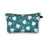 Make Up Pu Leather Flowers 3D Print Fashion Women Brand Makeup Insulated Cosmetic Bag