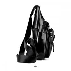 large capacity cowhide layer multifunctional fashionable crossbody phone bag men's genuine leather chest bag
