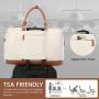 2pcs waterproof Canvas Overnight Travel Duffel Bag with Shoe Compartment &Toiletry pouch Large Capacity Travel Bag for men women