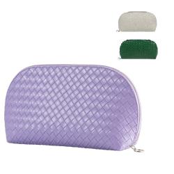 Gelory Customized Zip Make Up Bag Luxury Shell Shape PU Leather Makeup Pouch Cosmetic Bags for Women