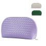 Gelory Customized Zip Make Up Bag Luxury Shell Shape PU Leather Makeup Pouch Cosmetic Bags for Women