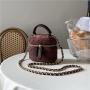 New Design Stylish Girls Side Bags Shoulder Chain Portable Soft Small Crossbody Bag Women Suede Purse Mini Bag