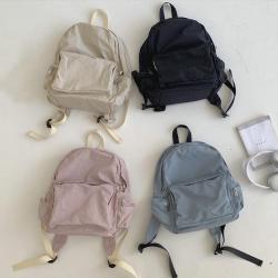 New Large Capacity Teenager Nylon Backpack School Bag Girl Simple Adjustable Shoulders Bag Multicolor Backpack Bag for Women