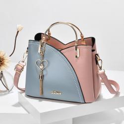 2023 New Fashion Handbag Korean Color Contrast High Capacity Fashion One Shoulder Stitch Buckle Crossbody Bag