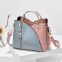 2023 New Fashion Handbag Korean Color Contrast High Capacity Fashion One Shoulder Stitch Buckle Crossbody Bag