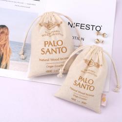 Eco-Friendly Recycled Cotton Drawstring Dust Bag For Gift Packing Custom Organic Colico Cotton Muslin Pouch
