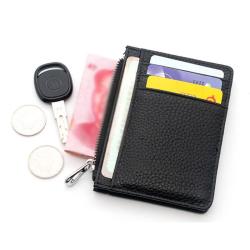 OEW183 New Card Holder Minimalist Wallet Men Genuine Leather Wallets Money Clip Purse For Men Leather Wallet