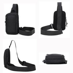 ZF189 Slanting Cross-body Bag Men Oxford Shoulder Chest Bag Mini Simple Waterproof Wear-resistant Fashion Business