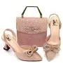 2024  Wedding Party High Heels Paired Handbag Pointed pumps and Handbag Set For Women Match