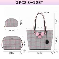 LOVEVOOK custom Women Fashion Handbags Wallet Tote Bag Shoulder Bag Top Handle Satchel 3 pieces Purse and handbags