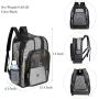 Gelory Heavy Duty Mesh Backpack Black See Through College Student Backpack for Commuting Swimming Travel Beach Outdoor