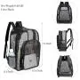 Gelory Heavy Duty Mesh Backpack Black See Through College Student Backpack for Commuting Swimming Travel Beach Outdoor