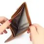 Custom Crazy Horse Genuine Leather Men'S Rfid Blocking Anti-Theft Protection Card Holder Wallet Purses