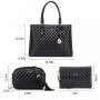 LOVEVOOK 2023 Quilted Vegan Leather Crossbody Tote Hand Bags with Tassel for Ladies 3in1 Large Women's Purses and Handbags