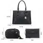 LOVEVOOK 2023 Quilted Vegan Leather Crossbody Tote Hand Bags with Tassel for Ladies 3in1 Large Women's Purses and Handbags