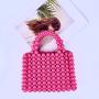 Wholesale Luxury Ladies Evening Handbags Pearl Beaded Tote Bags Girls Wedding Party Pearl Basket Bag Clutch Purse