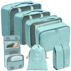 custom designed travel pouch compression suitcases luggage travel organitation bags set packing cubes