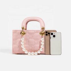 Casual Trendy Pearl Chain  Elegant And Classic Comfortable Handheld bag Fashion Elements Handmade Celebrity-inspired Everyday Us